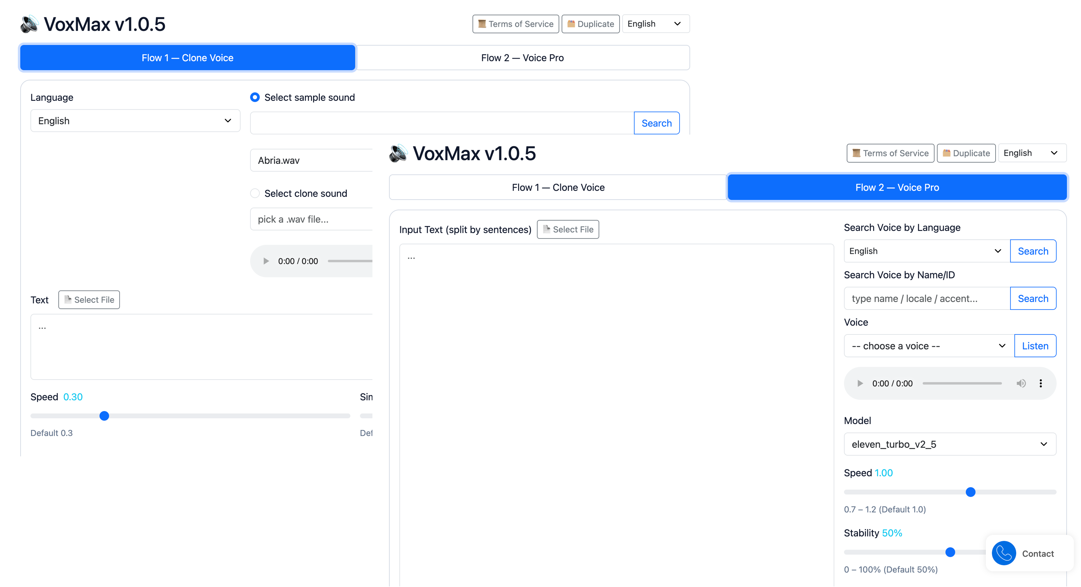 VoxMax UI